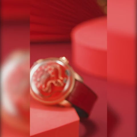 Craftmanship Series Red Enamel Chiming Snake Limited Edition Automatic Watch