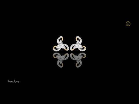 1.38 TCW Exquisite Trinity Inspired Lab Diamond Stud Earrings with Pear and Round Cut Accents in Gold