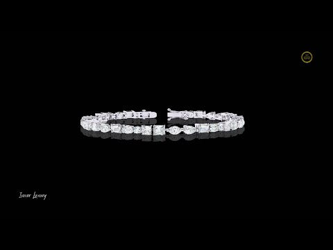 0.95 CT Ethical Elegance Lab Grown Exquisite Tennis Bracelet with Mixed-Cut Sparkling Diamonds
