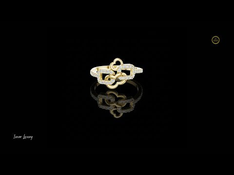 Art Deco Round Cut Moissanite Diamond Link Delicate Ring For Women
