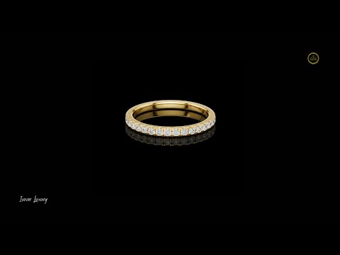 0.32 TCW Eternity Band Adorned with a Continuous Row of Brilliant Round Moissanite Diamonds