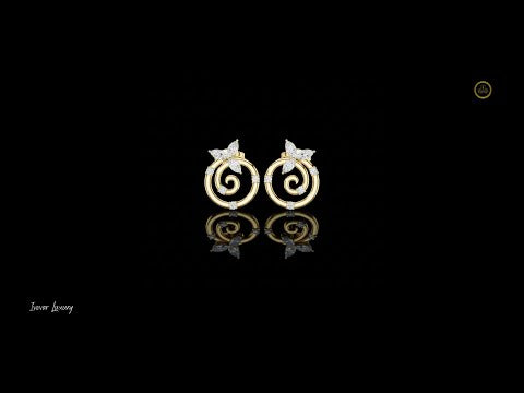 0.30 CT Classic Moissanite Marquise Cut Elegant Spiral Earrings With Round Diamond Leaf Accents