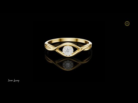 0.045 CT Elegant Ring with Twisted Band and Blooming Moissanite Diamond Cluster Centerpiece