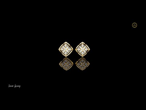 0.64 TCW Geometric Round Cut Kite Shaped Moissanite Diamond Cluster Stud Earrings For Mother