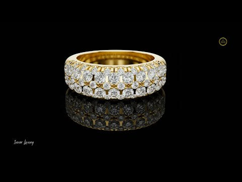 1.92 TCW Luxury Band with Moissanite Round Diamonds Perfect Wedding or Anniversary Gift