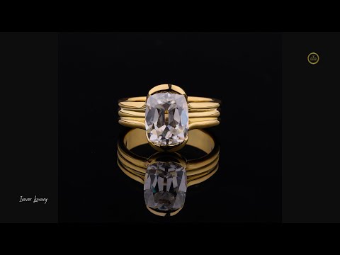 Elongated Cushion Bezel Solitaire Lab Diamond Ring