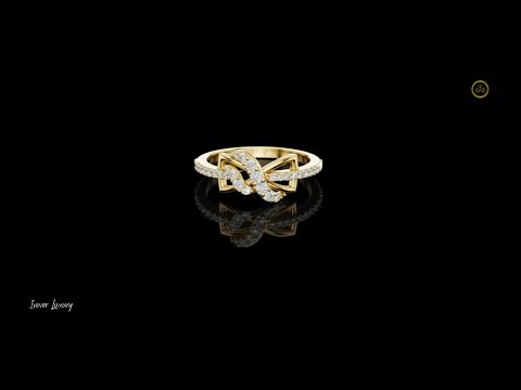 0.33 TCW Infinity Knot Ring with Pave Lab Grown Diamonds A Symbol of Eternal Connection & Elegance