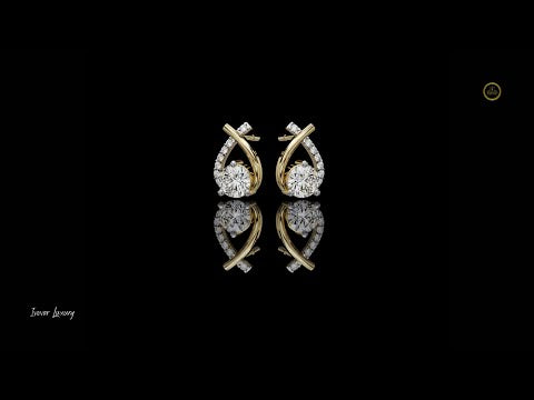 1.18 CT Luxury Teardrop Inspired Moissanite Earrings Featuring Round Cut Center Stones and Pave Accents