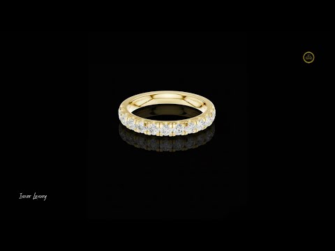 Stackable Round Moissanite Diamond Wedding Band