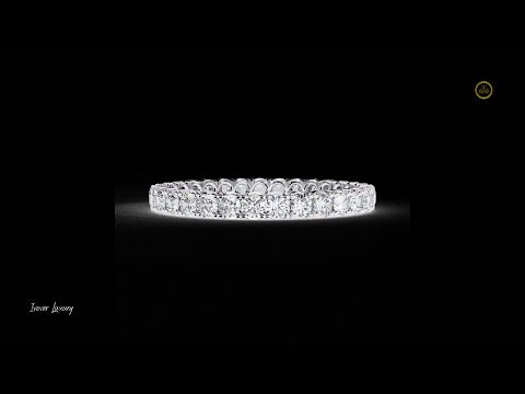 0.99 TCW Lab Grown Full Eternity Diamond Classic Round Cut Wedding Band For Her
