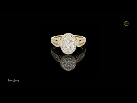 Radiant Shape Lab Grown Diamond Halo Cluster Ring