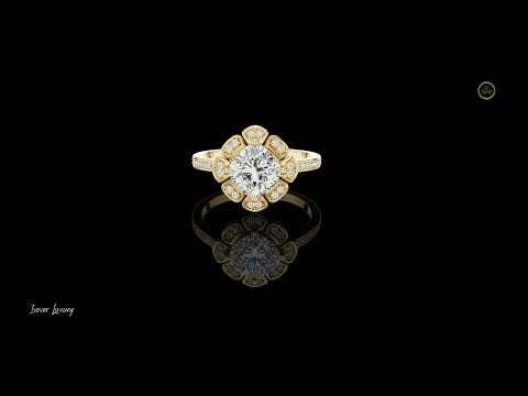 1.17 TCW Bright Moissanite Round Cut Diamond Ring For Every Day