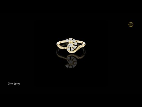 Floral Moissanite Diamond Cluster Ring With Bypass Band