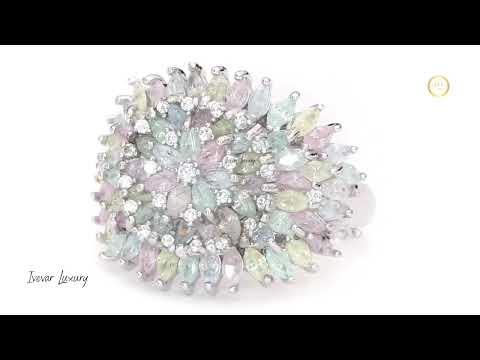 Luxury Natural Sapphire Diamond Ring by Ivevar Elegant Blue Gemstone Jewelry