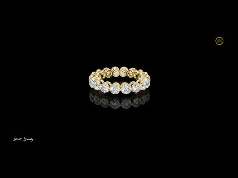 Round Bezel Set Lab Diamond Full Eternity Band