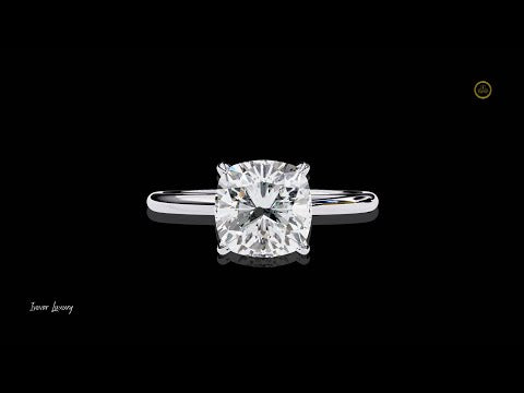 Classic Cushion Lab Diamond Solitaire Ring With Four Prong