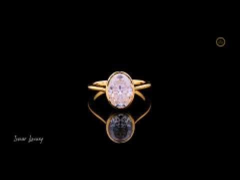 Oval Cut Moissanite Diamond Bezel Set Solitaire Engagement Ring