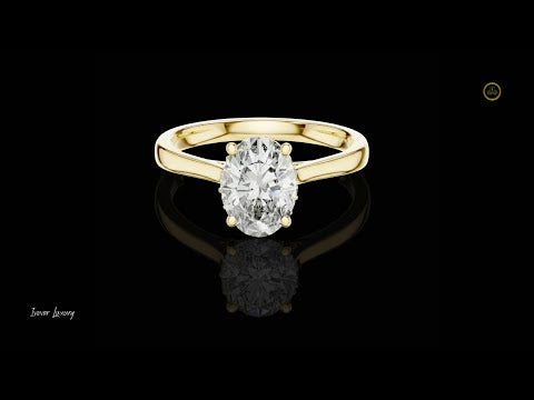 Solitaire Oval Cut Lab Diamond Engagement Ring
