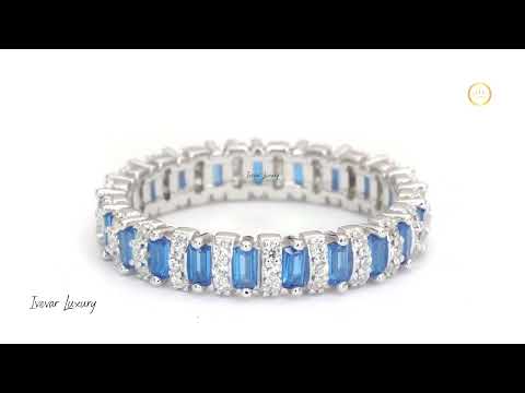 Luxury Natural Sapphire Diamond Ring by Ivevar Elegant Gemstone Jewelry