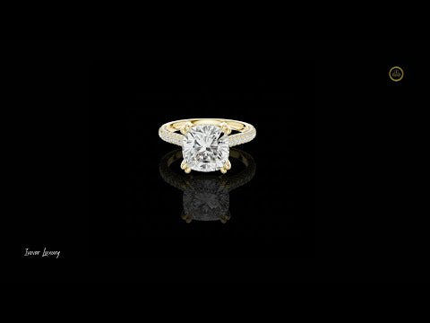3.68 CT Luminous Lab Grown Cushion Cut Diamond Ring For Luxurious Life