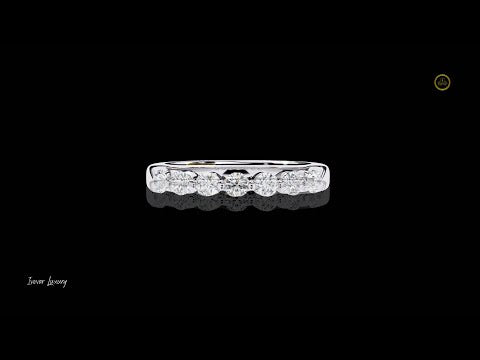 Round Brilliant Cut Lab Half Eternity Promise Band