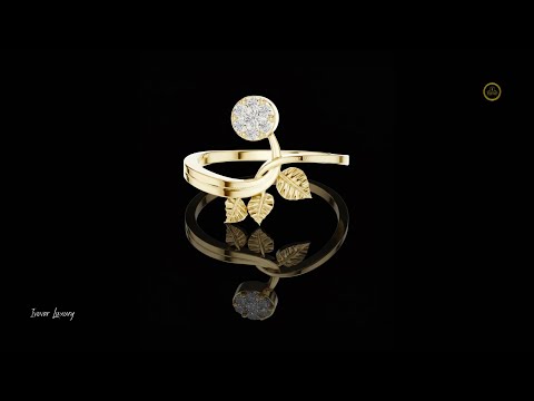 Nature Inspired Lab Diamond Leaf Delicate Ring