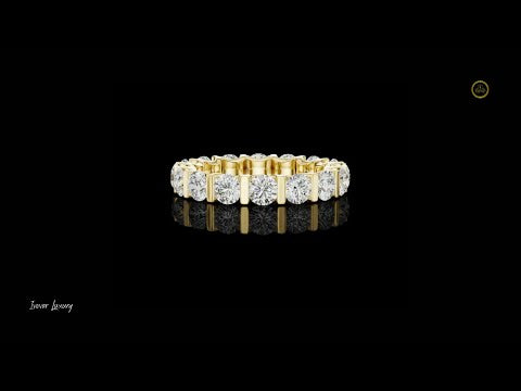 3.83 TCW Luxurious Eternity Ring Featuring Lab Grown Round Brilliant Diamonds in Bold Prong Set