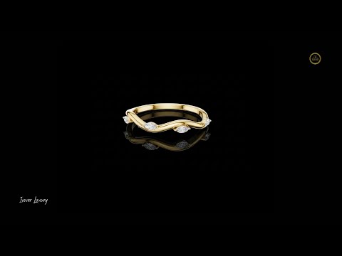 0.10 TCW Minimalist Crossover Lab Grown Marquise Diamond Ring for Women Band
