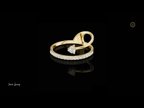 Round Cut Moissanite Diamond Open Wrap Pave Bypass Ring