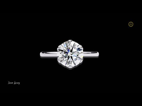 1.92 TCW Timeless Solitaire Round-Cut Six Prong Moissanite Diamond Ring