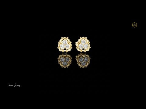 0.30 TCW Aurielle Bloom Moissanite Diamond Cluster Earrings with Ornate Floral Detailing For Love