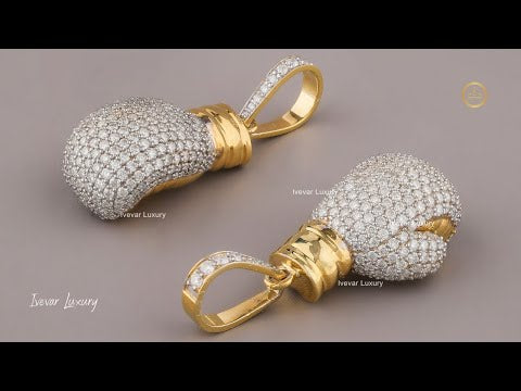 925 Silver & Gold Plated Diamond Cross Pendant - Iced Out Luxury Jewelry