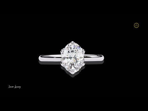 2.72 CT Classic Oval Cut Lab Grown Diamond Minimalist Solitaire Ring Luxury Jewelry