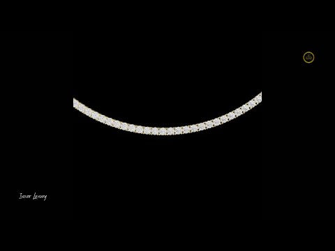 37.00 TCW Stylish Lab Grown Round Classic Diamond Tennis Necklace Pure Brilliance in Luxurious Perfection