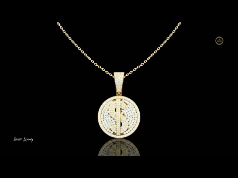 1.74 TCW Exclusive Pave Moissanite Diamond Circle with Iced Bail Medallion Pendant Luxury Jewelry