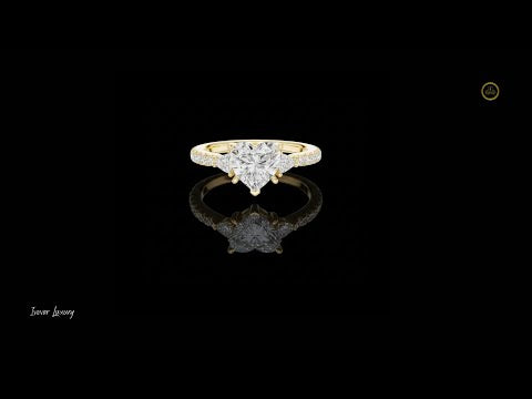 Majestic Heart Cut Lab Diamond Wedding Ring For Glossy Look