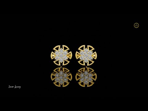 0.43 TCW Perfect Moissanite Floral Stud Earrings With Sparkling Round Cut Stones For Special Occasions