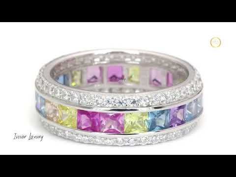 Luxury Vintage Natural Sapphire Diamond Ring by Ivevar Timeless Elegance