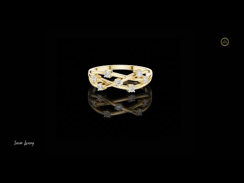 0.18 TCW Classy Lab Grown Round Cut Diamond Crossline Ring For Traditional Look