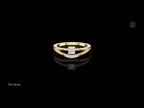 0.14 CT Eternal Flow Moissanite Diamond Ring Refined Symphony of Graceful and Brilliant Light
