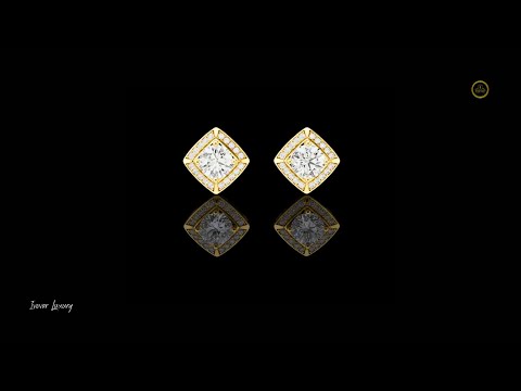 2.50 CT Iconic Geometric Lab Grown Cushion Shape Diamond Halo Stud Earrings For Everyday Elegance