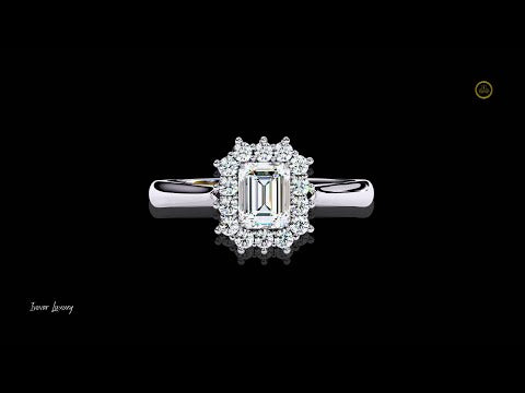 Radiant Cut Lab Diamond Halo Ring