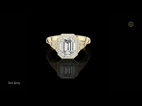 1.7 CT Vibrant Lab Grown Emerald Cut Diamond Ring For Look Of Day