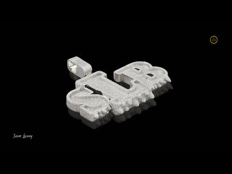 Hiphop Custom Moissanite Pendant Pass Diamond Tester Iced Out Letter Name Moissanite Pendant by Ivevar