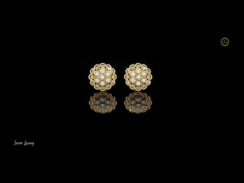 0.13 TCW Royal Bloom Floral Diamond Stud Earrings Finish with Round Lab Grown Diamonds