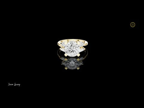 3.00 CT Luxury Round Brilliant Moissanite Diamond Ring with Baguette and Pear Side Accents