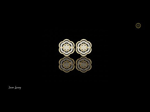 0.46 TCW Floating Moissanite Round Cut Layered Floral Diamond Stud Earrings For Anniversary Gift