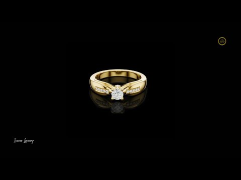 0.21 CT Embrace Timeless Round Cut Moissanite Diamond Ring with Elegant Pavé Accents