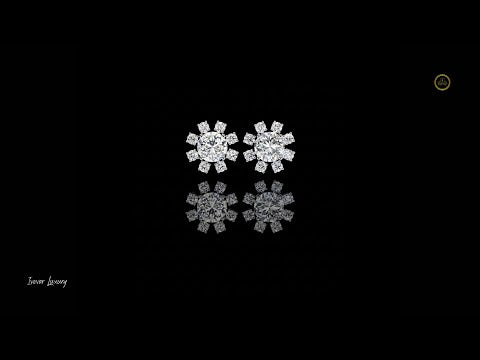 1.22 TCW Luxury Moissanite Created Diamond Unmatched Brilliance & Craftsmanship Earring in Round Cut