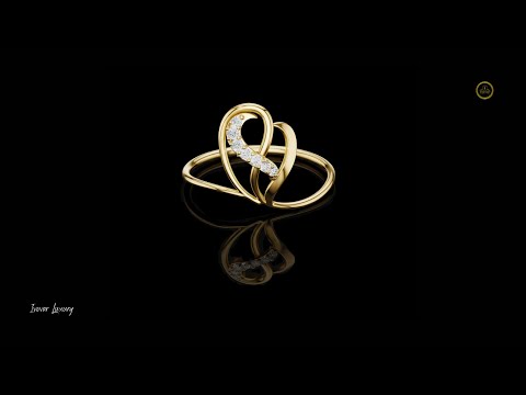 0.056 TCW Interlocking Heart Ring with Pavé-Set Moissanite Diamonds Reflecting Timeless Love